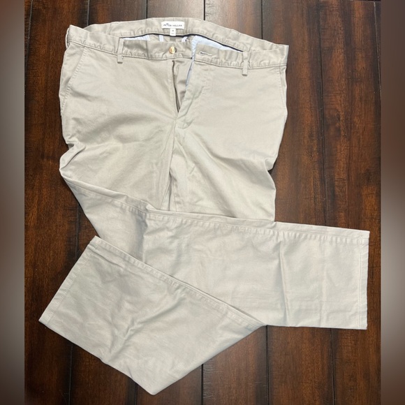 Peter Millar Gray Cotton Chino Pants - Picture 4 of 5